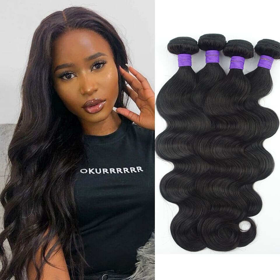 4 Bundles Body Wave Virgin Human Hair Extension 8-40 inches