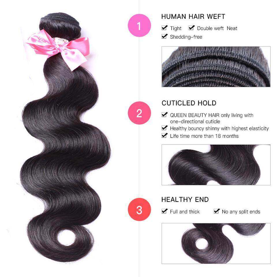 (B1) Body Wave 4 Bundles Virgin Human Hair Extension