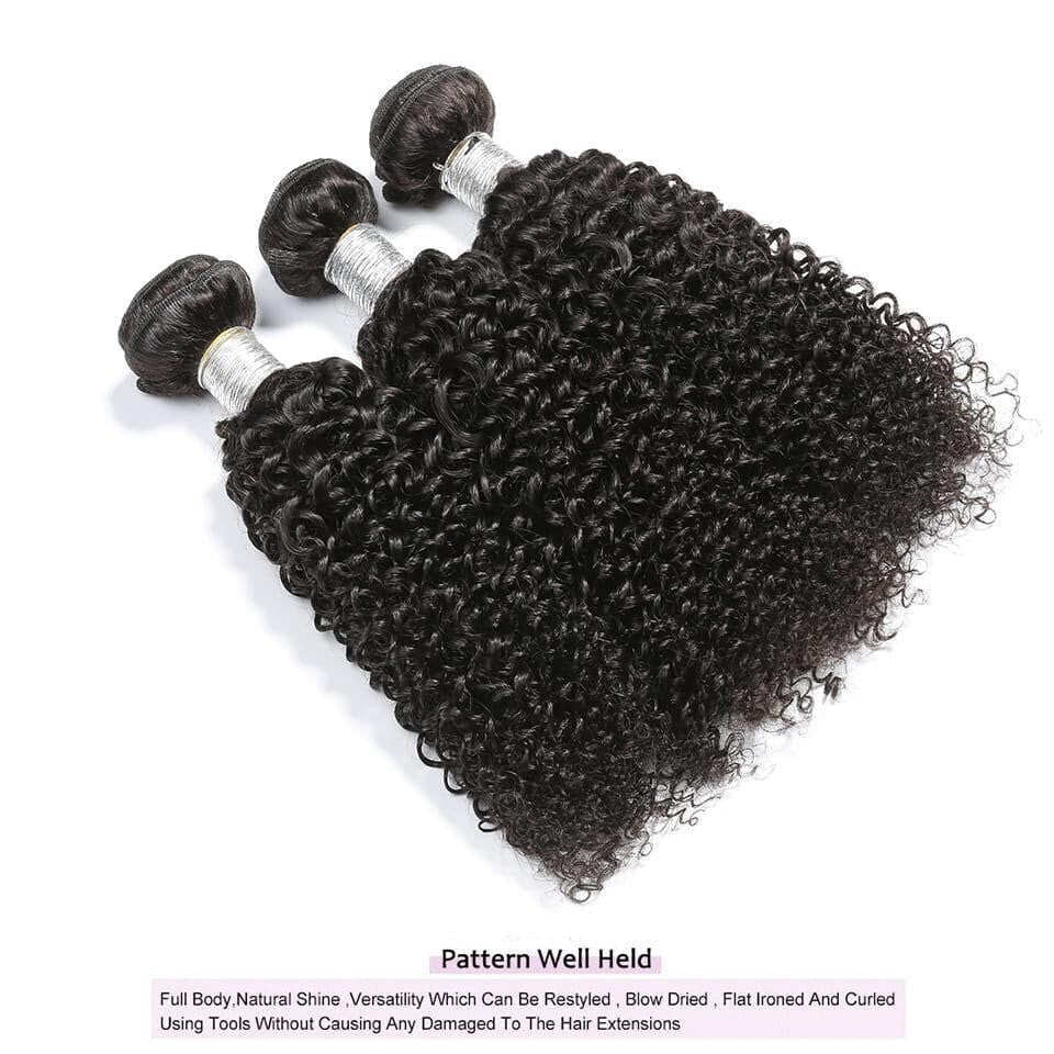Kinky Curly 4 Bundles Virgin Human Hair Extensions 8-40 inches