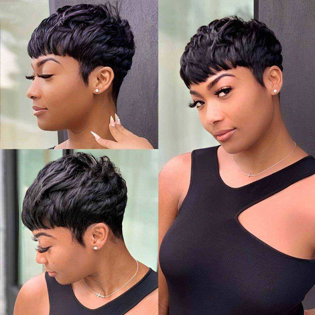 Superlove Glueless Pixie Cut Human Hair Wig Hot Boss Lady Short Wig