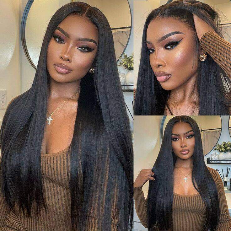 13×6 Straight Glueless Full Frontal Hd Lace Wig Pre-everything Human Hair Wig
