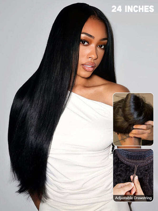 13x6 Glueless Lace Front Wig – Pre-Everything Drawstring Dome Cap, 180% Density Wear & Go Wig – US Stock