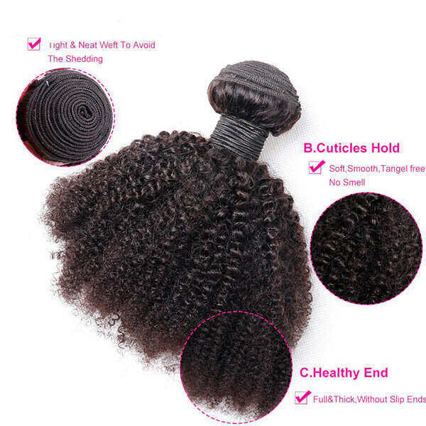 Hair Afro Curly 2 Bundles Virgin Human Hair Bundle Deal Hair Extensions
