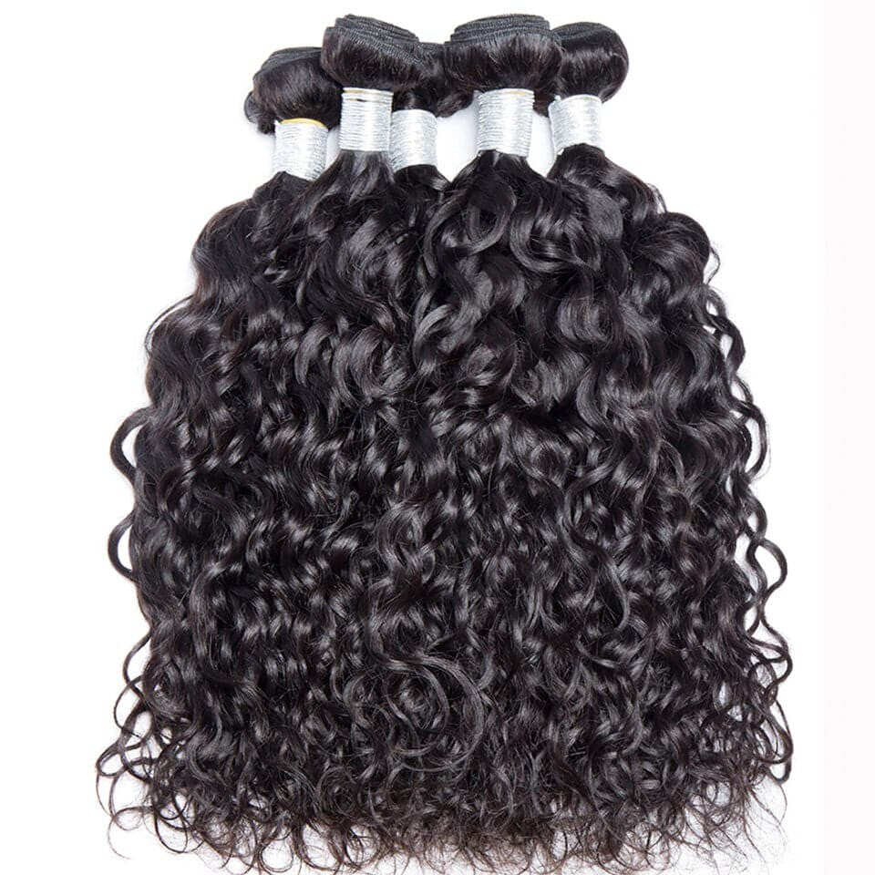 Water Wave 3 Bundles With 4x4 Lace Closure