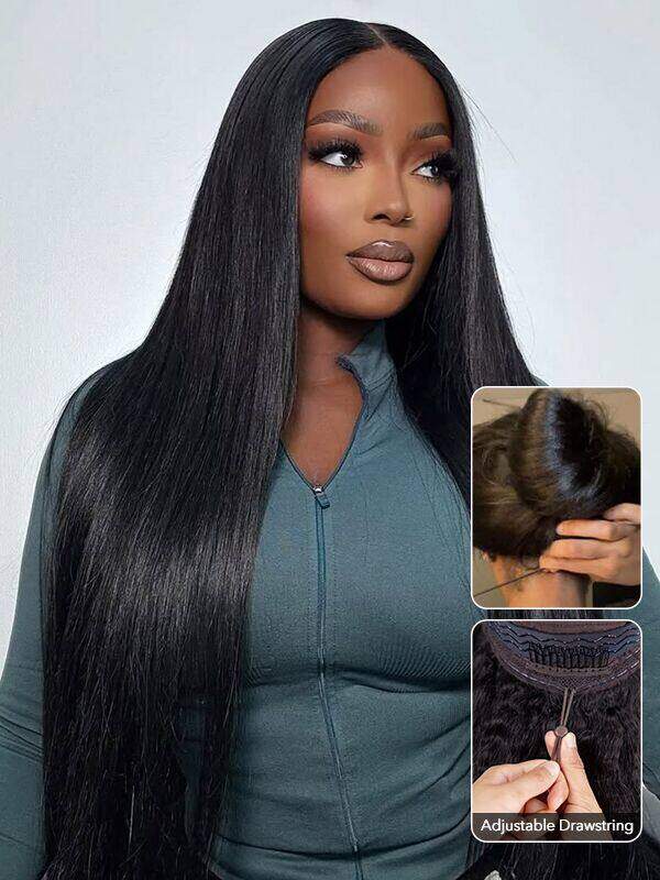 13x6 Glueless Lace Front Wig – Pre-Everything Drawstring Dome Cap, 180% Density Wear & Go Wig – US Stock
