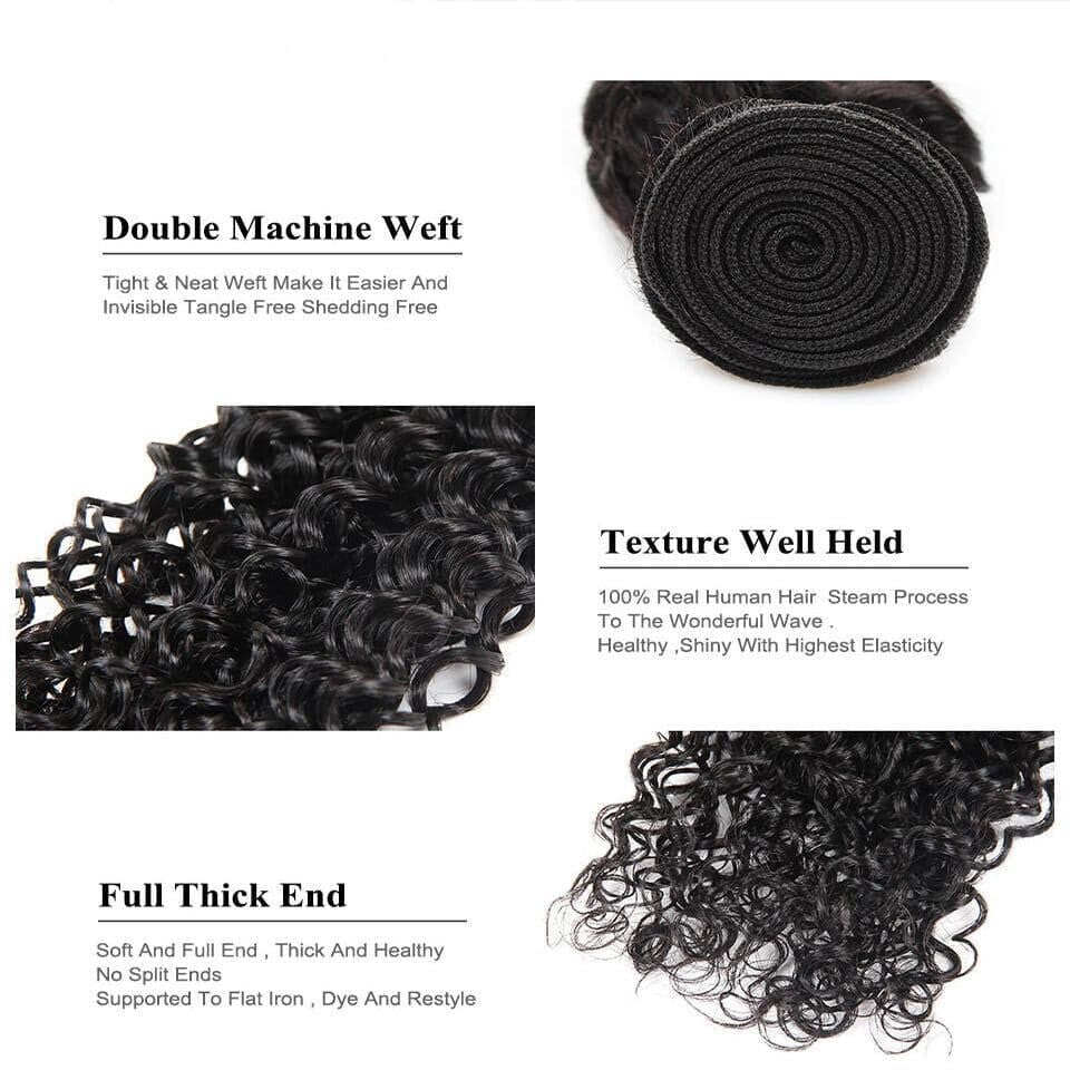 Kinky Curly 4 Bundles Virgin Human Hair Extensions 8-40 inches