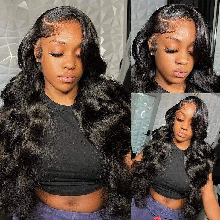 13x6 Full HD Invisible Lace Frontal Wigs Body Wave Human Hair Wigs Pre Plucked Natural Hairline