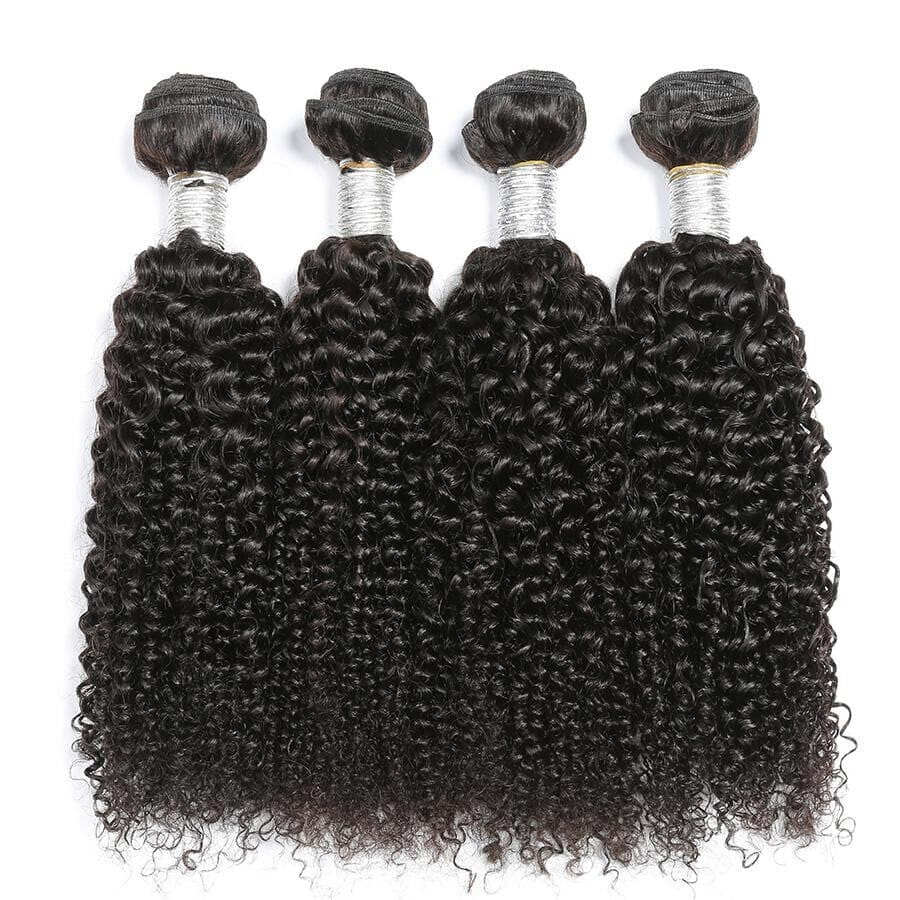 Kinky Curly 4 Bundles Virgin Human Hair Extensions 8-40 inches