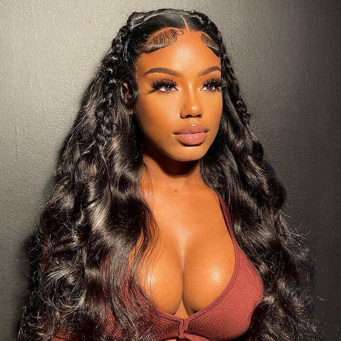 13x6 Full HD Invisible Lace Frontal Wigs Body Wave Human Hair Wigs Pre Plucked Natural Hairline