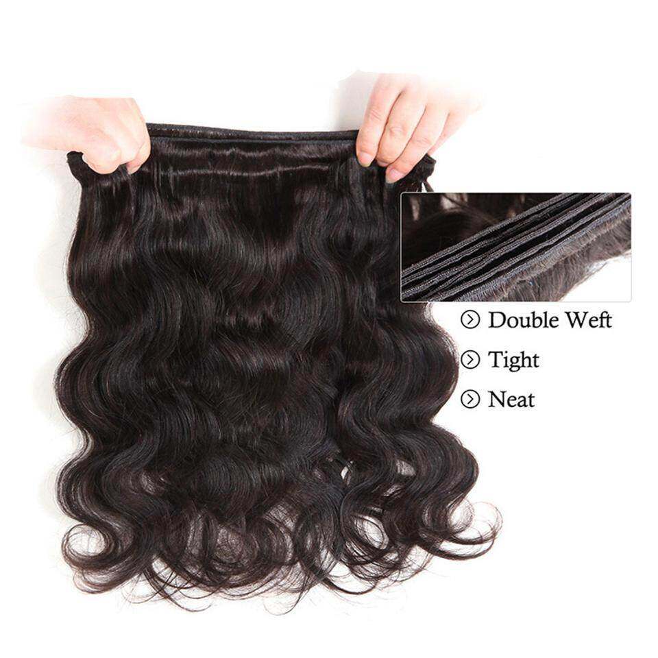(B1) Peruvain Body Wave 4 Bundles Deal 100% Human Hair for Black Women Hair Extensions 8-40 inches