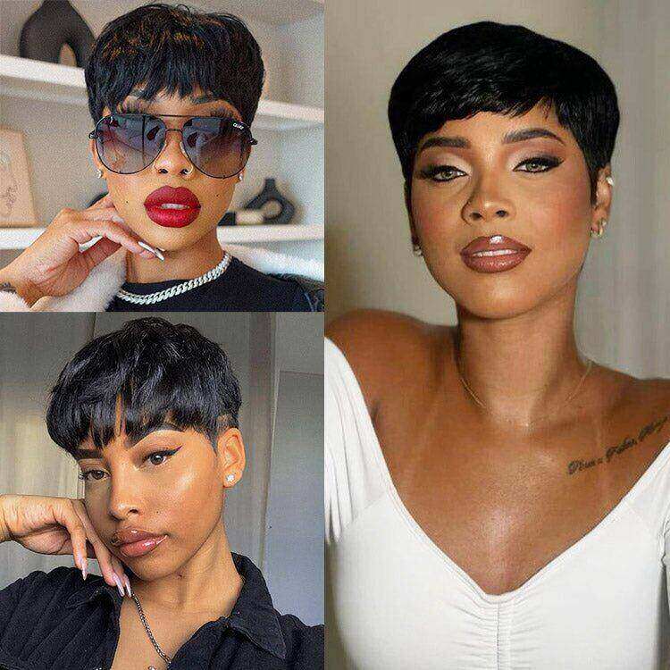 Superlove Glueless Pixie Cut Human Hair Wig Hot Boss Lady Short Wig