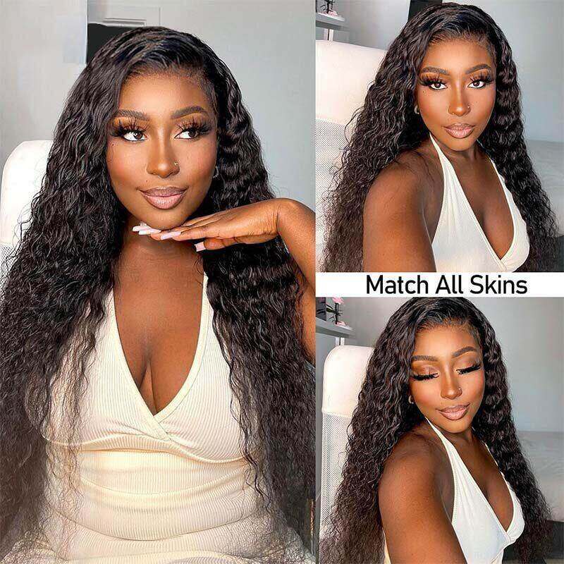 Water Wave Ear to Ear Lace Front Wig Pre Plucked 13x4 Lace Wigs Natural Hairline