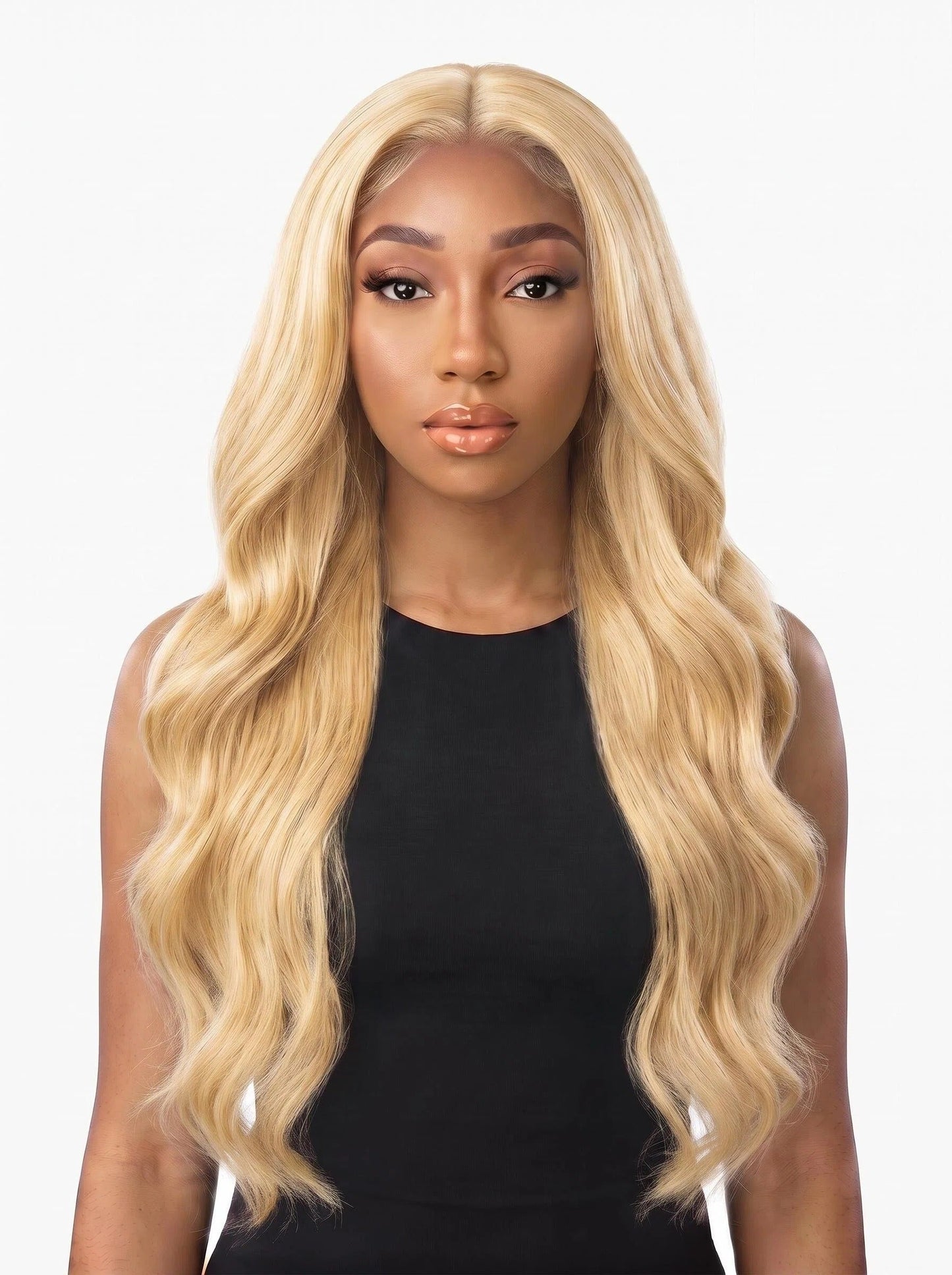 Blonde Body Wave Lace Front Wig – Long Platinum Blonde Human Hair Wig with Middle Part